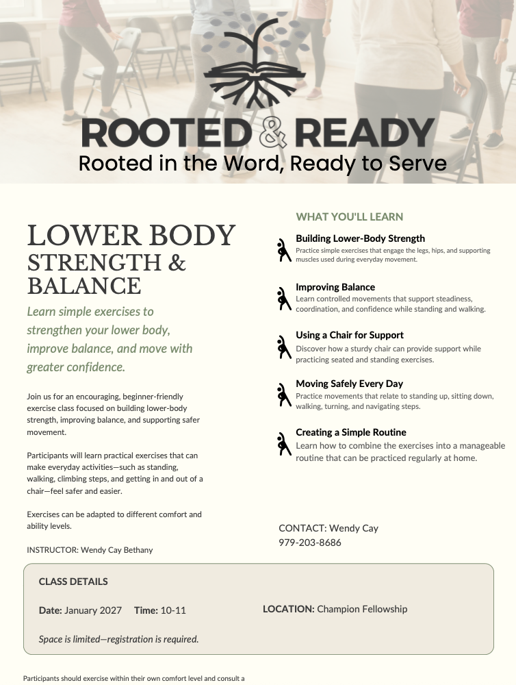 Lower Body Strength and Balance